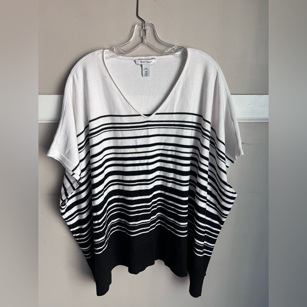 White House Black Market Elegant White Knit Top